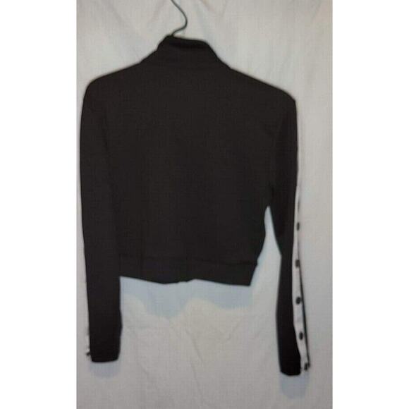 American Brazi Black Varsity Sport Zip Crop Jacket Women’s Size Small - Picture 2 of 7